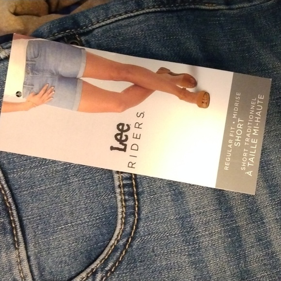 Lee riders women's blue jeans short Sz 10 Medium - Picture 4 of 17